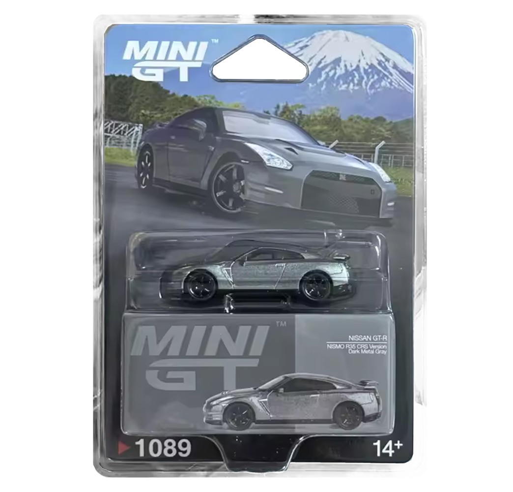 Mini GT 1089 NISSAN GT-R 2013 NISMO R35 CRS Version Dark Metal Gray