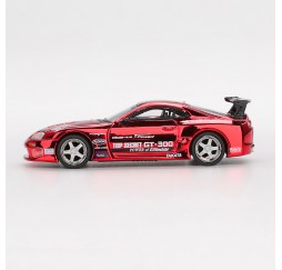 Mini GT 1132 Toyota Supra (A80) Top Secret GT-300 Top Secret Red Chrome